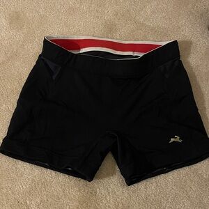 Tracksmith Lane 5 Black Athletic Shorts with Logo